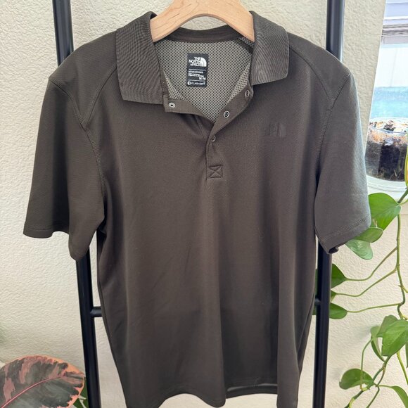 The North Face Flash Dry Deep Olive Polo Size Medium - Picture 1 of 4